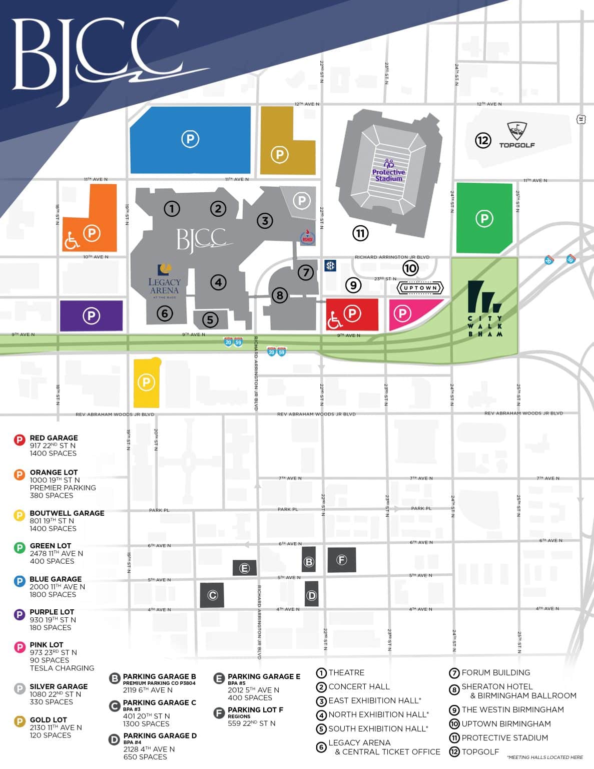 Uptown Entertainment District Map | Birmingham, AL | BJCC